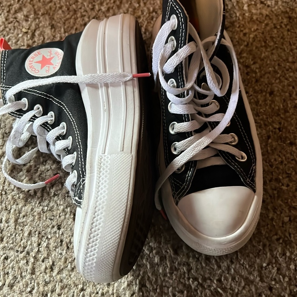 Black platform Converse for kids!